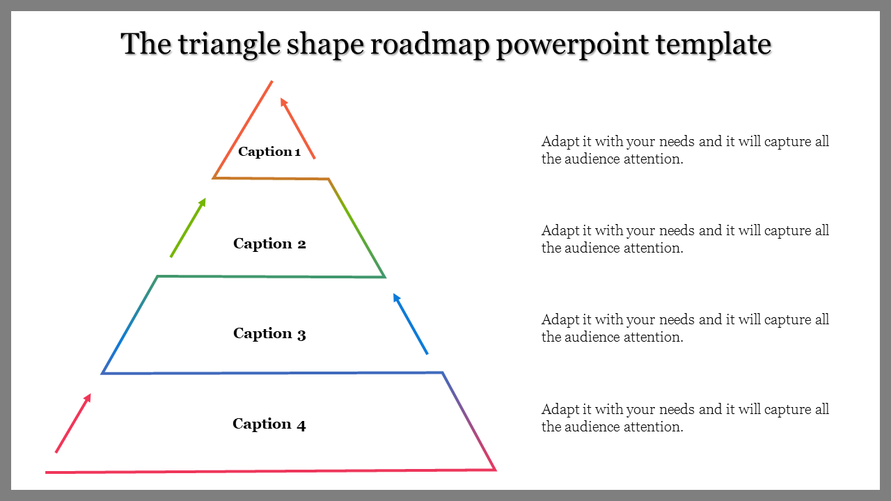 roadmap powerpoint template-The triangle shape roadmap powerpoint template